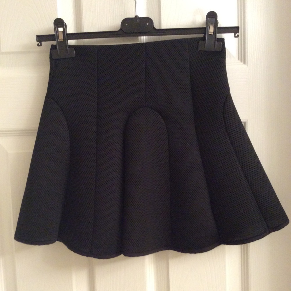 Zara Black flared mini skirt